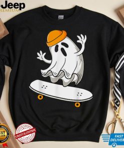 Ghost Skateboarding Halloween Skateboard Shirt Men Boys Kids T