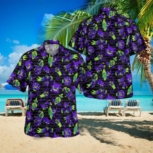 Ghost System Pokemon Hawaiian Shirt And Short Combo Gift For Fans