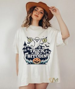 Ghost trick or bitcoin Halloween shirt