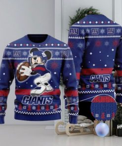 Giants Mickey Mouse Funny Knitted Ugly Christmas Sweater