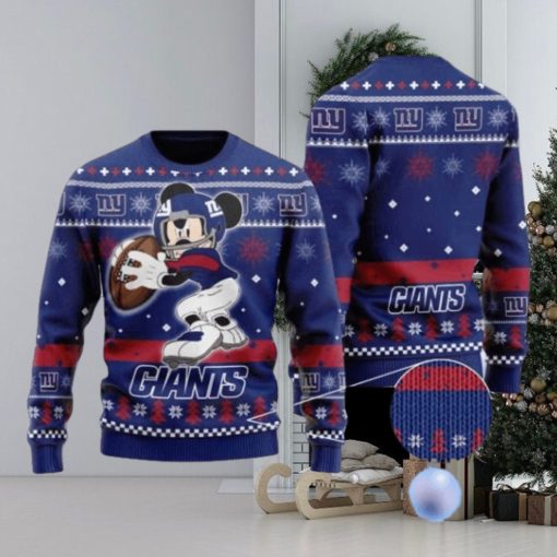 Giants Mickey Mouse Funny Knitted Ugly Christmas Sweater