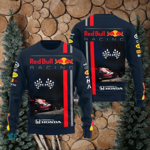 Gift Fans Oracle Red Bull Racing Holly Knitted Christmas 3D Sweater For Men And Women