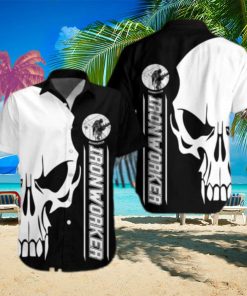 Gift For Dad Fathers Day Bw Ironworker Skull Hawaiian Shirt For Men Women