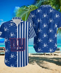 Gift For Husband Gift For Dad New York Giants Stripes And Skull Hawaiian Shirt Special Gift