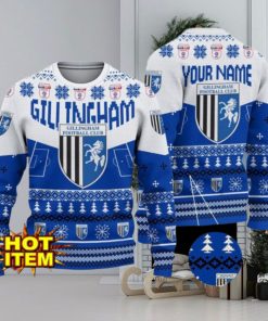 Cardiff City FC Big Logo Custom Name Name Ugly Christmas Sweater