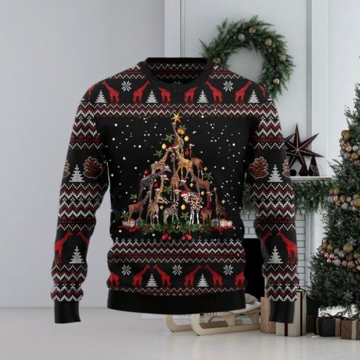 Giraffe Christmas Tree Ugly Christmas Sweater Cute Christmas Gift For Family
