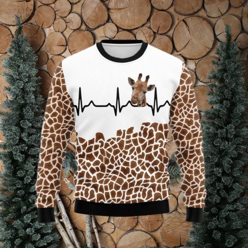 Giraffe Heart Ugly Christmas Sweater Gift Men Women