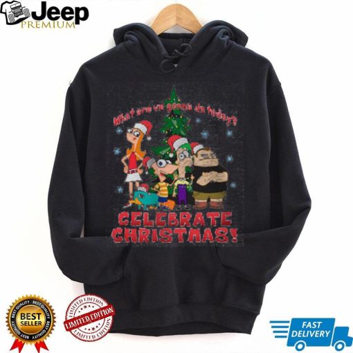 Girl’s Phineas & Ferb We’re Gonna Celebrate Christmas T Shirt