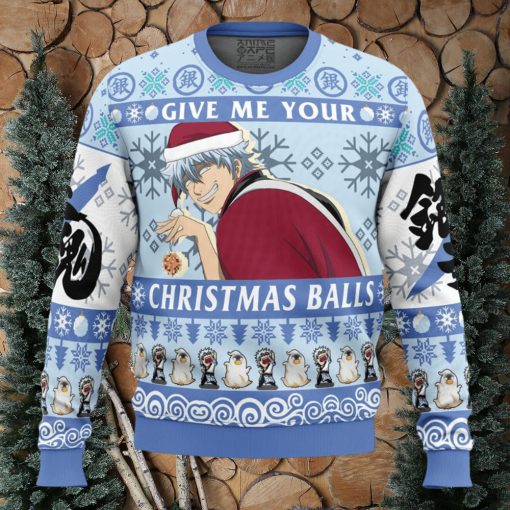 Give Me Your Christmas Balls Gintama Ugly Christmas Sweater