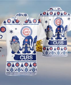 Gnomes Chicago Cubs Christmas 3D Summer Hawaiian Shirt And Short