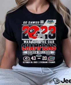 Go Dawgs 2023 War For The Oar Champions Georgia Bulldogs 43 – 20 Florida Gators shirt