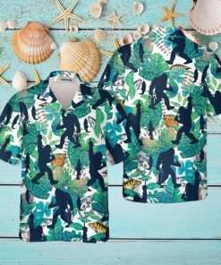 Go Fishing Bigfoot Tropical Hawaiian Shirts