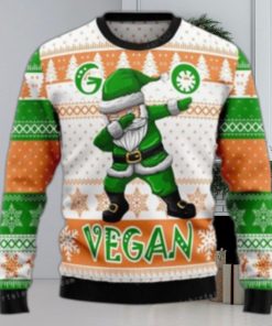 Go Vegan Dabbing Santa Ugly Sweater