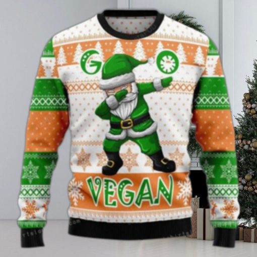 Go Vegan Dabbing Santa Ugly Sweater