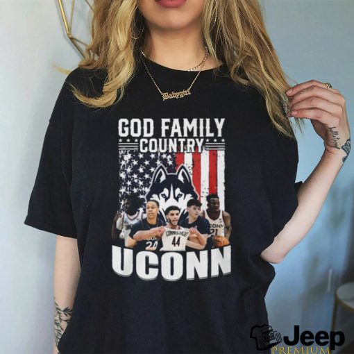 God Family Country UConn Huskies Basketball T Shirt