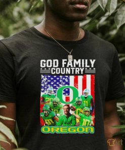 God Family country Oregon Ducks American flag 2023 shirt