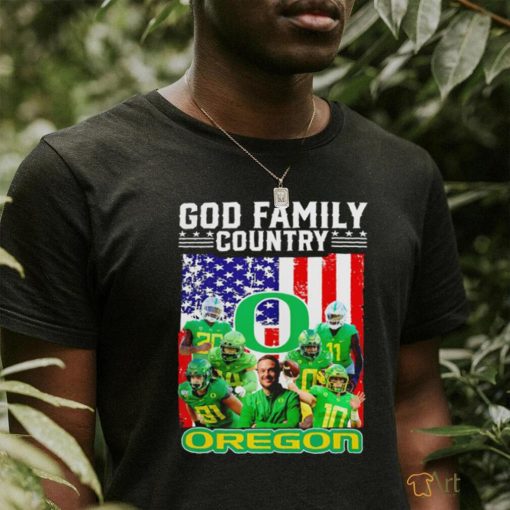 God Family country Oregon Ducks American flag 2023 shirt