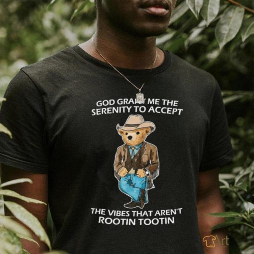 God Grant Me The serenity To Accept The Vibes Serenity Bear Shirt