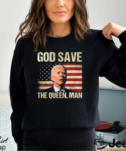 God Save The Queen Funny Joe Biden American Flag Long Sleeves T Shirt