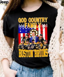 God country family Boston Bruins American flag 2023 signature shirt