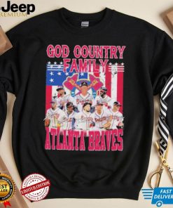 God country family atlanta braves team player american flag shirt