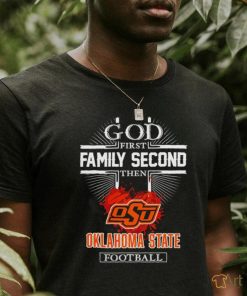 God first family second then Oklahoma State Cowboys football 2023 logo shirt