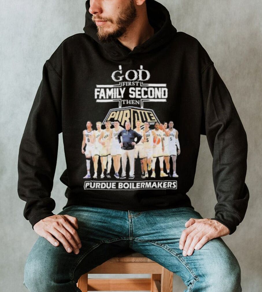 God first family second then Purdue Boilermakers shirt