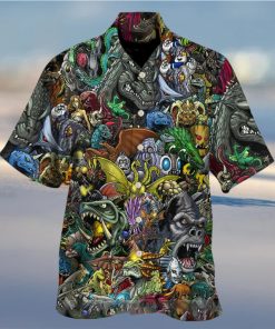 Godzilla And Comic Hawaiian Shirt