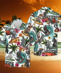 Godzilla Hawaiian Shirt Collection Art Summer Beach Shirt