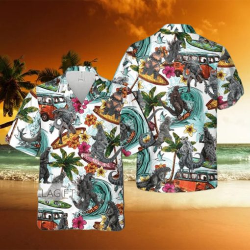 Godzilla Hawaiian Shirt Collection Art Summer Beach Shirt