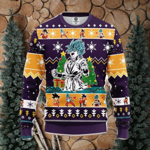 Goku Blue Dragon Ball Ugly Christmas Sweater Amazing Gift Men And Women Christmas Gift