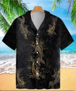 Golden Koi Fish On Waves Trending Hawaiian Shirt