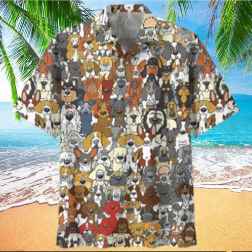 Golden Retriever Colorful Nice Design Unisex Hawaiian Shirt