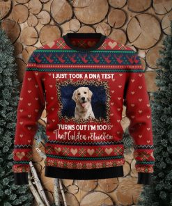 Golden Retriever DNA Ugly Christmas Sweater Gift Men Women