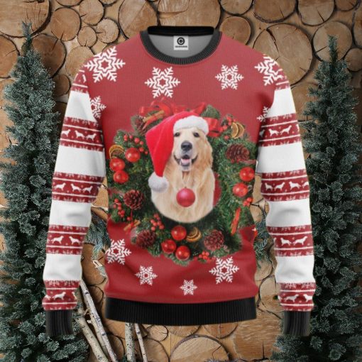 Golden Retriever Dog Custom Ugly Christmas Sweater 3D Merry Christmas Knitting Idea For Men And Women