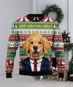 Golden Retriever Keep Christmas Great Ugly Christmas Sweater