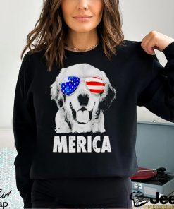 Golden Retriever Merica shirt