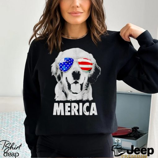 Golden Retriever Merica shirt