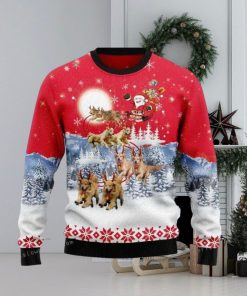 Golden Retriever Santa Claus Ugly Sweater