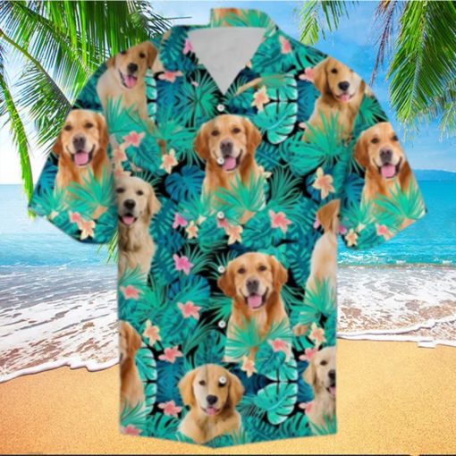 Golden Retriever Tropical Hawaiian Shirt