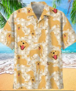 Golden Retriever Yellow High Quality Unisex Hawaiian Shirt