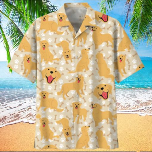 Golden Retriever Yellow High Quality Unisex Hawaiian Shirt