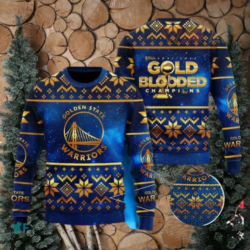 Golden State Warriors Champions 3D Ugly Christmas Sweater