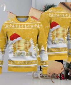 Golden Strickland Logo Santa Hat Car Truck And Motorcycle Ugly Christmas Sweater