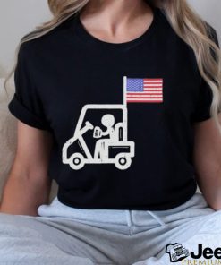 Golf Cart Flag Beer Funny Golfing Drinking Golfer Men Women T Shirt