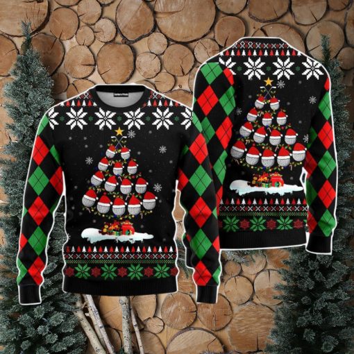 Golf Christmas Tree Snow Christmas Unisex Ugly Sweater