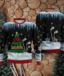 Golf Joy Love Peace Believe Christmas Sweater Trending For Men And Women Gift Holidays