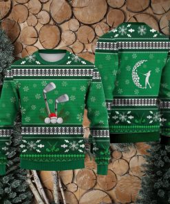 Golf Pattern Christmas Falling Snowflakes Sweater Trending For Men And Women Gift Holidays