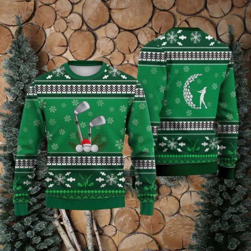 Golf Pattern Christmas Falling Snowflakes Sweater Trending For Men And Women Gift Holidays