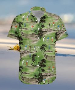 Golfer On Green Field Unisex Hawaiian Shirts